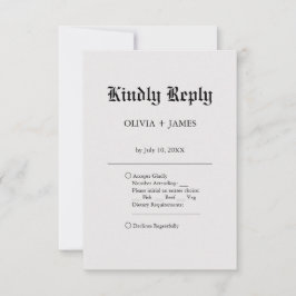 シンプルヴィンエレガントテージ結婚式 出欠カード