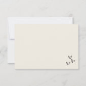 シンプルヴィンテージの手お洒落結婚引き 出欠カード (裏面)