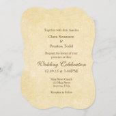 シンプルヴィンテージアンティークブラケット結婚式招待状 招待状 (正面/裏面)