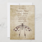 シンプルヴィンテージウォーター色トンボ結婚イ 招待状 (正面)