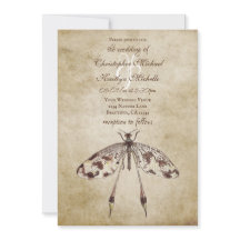 シンプルヴィンテージウォーター色トンボ結婚イ