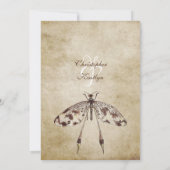 シンプルヴィンテージウォーター色トンボ結婚イ 招待状 (裏面)