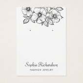 シンプルヴィンテージエレガントフローライヤリング表示カード (正面)