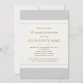 シンプルヴィンテージエレガントライトグレープロフェッショナル 招待状 (正面)