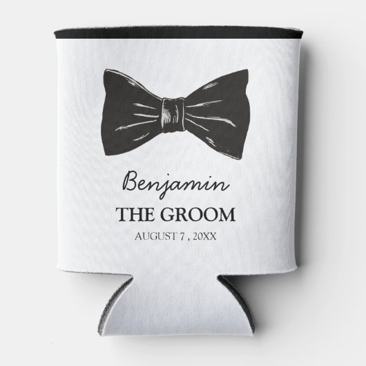 シンプルヴィンテージカスタムスタイルグルーム結婚ズ 缶クーラー (正面)