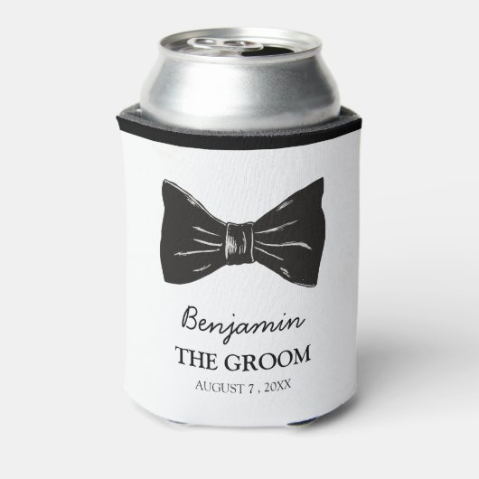 シンプルヴィンテージカスタムスタイルグルーム結婚ズ 缶クーラー (缶裏面)