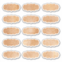 シンプルヴィンテージクラフト紙空白のキッチンラベル