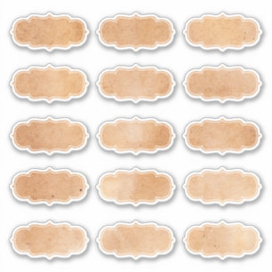 シンプルヴィンテージクラフト紙空白のキッチンラベル シール