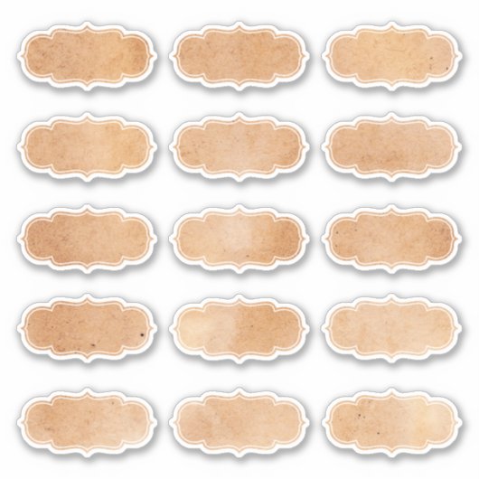 シンプルヴィンテージクラフト紙空白のキッチンラベル シール (正面)