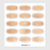 シンプルヴィンテージクラフト紙空白のキッチンラベル シール (シート)