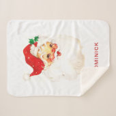 シンプルヴィンテージサンタクロース シェルパブランケット (正面(横))