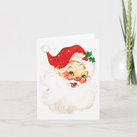 シンプルヴィンテージサンタクロース シーズンカード (正面)