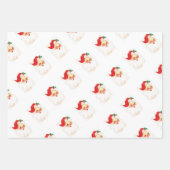 シンプルヴィンテージサンタクロース ラッピングペーパーシート (正面3)