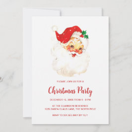 シンプルヴィンテージサンタクロース 招待状