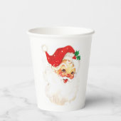 シンプルヴィンテージサンタクロース 紙コップ (裏面)