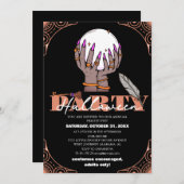 シンプルヴィンテージスプーなハロウィンの衣装パーティー 招待状 (正面/裏面)