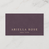 シンプルヴィンテージパープルプロフェッショナル 名刺 (正面)