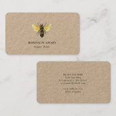 シンプルヴィンテージビー養蜂業者名刺 名刺 (正面/裏面)