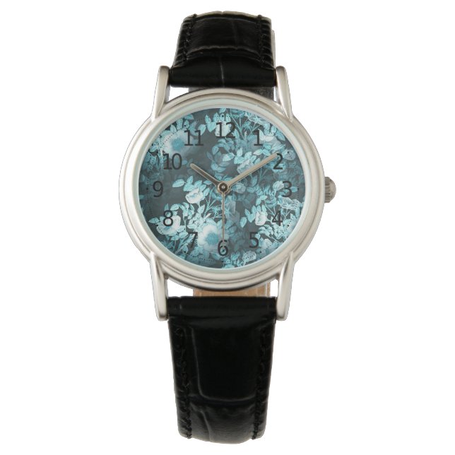 シンプルヴィンテージホワビクトリアンイトフローラデザイン | 腕時計 (正面)