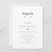 シンプルヴィンテージボークラシックブ結婚ラック 招待状 (正面)