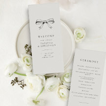 シンプルヴィンテージボークラシック結婚式 プログラム