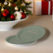 シンプルヴィンテージモダンタイポグラフィメリークリスマス ペーパープレート