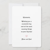 シンプルヴィンテージレトロタイポグラフィフォト誕生日 カード (裏面)