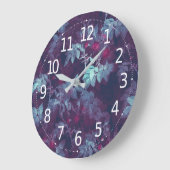 シンプルヴィンテージレビクトリアンッドフローラデザイン| ラージ壁時計 (傾斜)