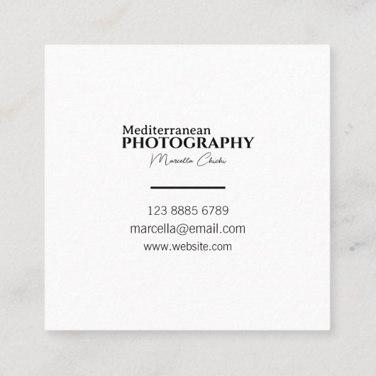 シンプルヴィンテージ撮影名刺 スクエア名刺 (裏面)