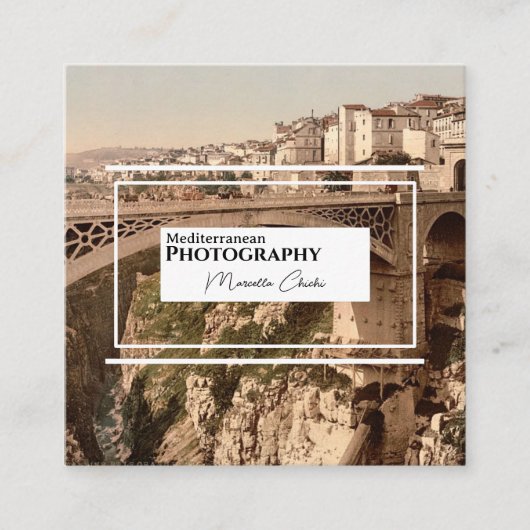 シンプルヴィンテージ撮影名刺 スクエア名刺 (正面)