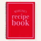 シンプルヴィンテージ空白のレシピ本が入る書こと ノートブック (正面)