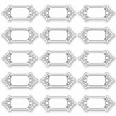 シンプルヴィンテージ縁ど空白のキッチンラベル シール (正面)