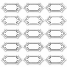 シンプルヴィンテージ縁ど空白のキッチンラベル シール