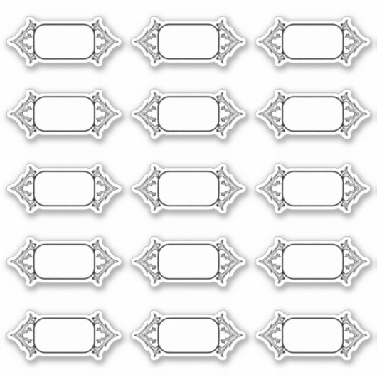 シンプルヴィンテージ縁ど空白のキッチンラベル シール (正面)