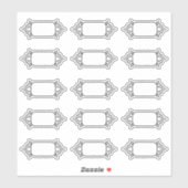 シンプルヴィンテージ縁ど空白のキッチンラベル シール (シート)