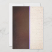 シンプルヴィンテージ鳥かご |ラベンダーブラウン結婚ズ 招待状 (裏面)