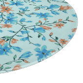 シンプルヴィンテージ:フローラファブリックのパターン カッティングボード (角)