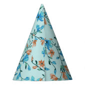 シンプルヴィンテージ:フローラファブリックのパターン パーティーハット (裏面)