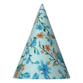 シンプルヴィンテージ:フローラファブリックのパターン パーティーハット (左)