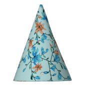 シンプルヴィンテージ:フローラファブリックのパターン パーティーハット (右)