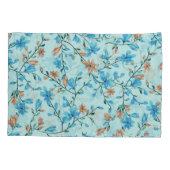 シンプルヴィンテージ:フローラファブリックのパターン 枕カバー (裏面)