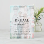 シンプルヴフェイクェラムフォトブライダルシャワー 招待状 (スタンド正面)