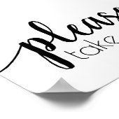 シンプル一つお願い |ブラックスクリプト任意のイベント ポスター (角)