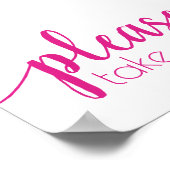 シンプル一つお願い |ホットピンク任意のイベント ポスター (角)