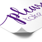 シンプル一つお願い | 紫色のスクリプト任意のイベント ポスター (角)