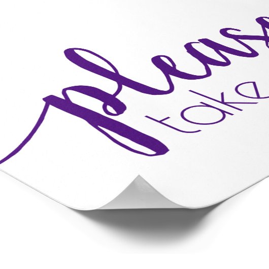 シンプル一つお願い | 紫色のスクリプト任意のイベント ポスター (角)