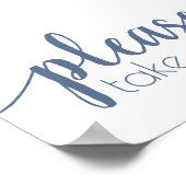 シンプル一つお願い | Dusty Blue任意のイベント ポスター (角)