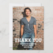 シンプル一写真卒業 サンキューカード (正面)