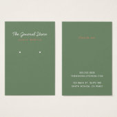 シンプル一般店舗イヤリング表示カード (正面&裏面)