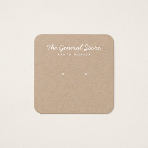 シンプル一般店舗クラフトイヤリング表示カード